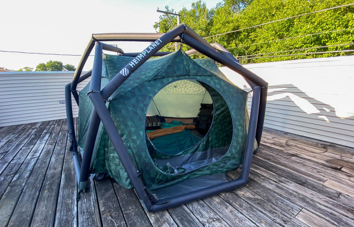 Urban Camping in The Cave Tent