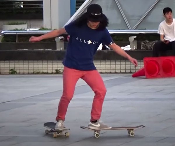 Two Board Freestyle Skateboarding