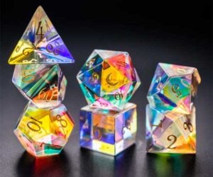 Dichroic Prism Glass Dice Set