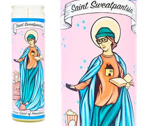 Saint Sweatpantsia Prayer Candle