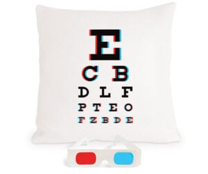 3D Eye Chart Pillow