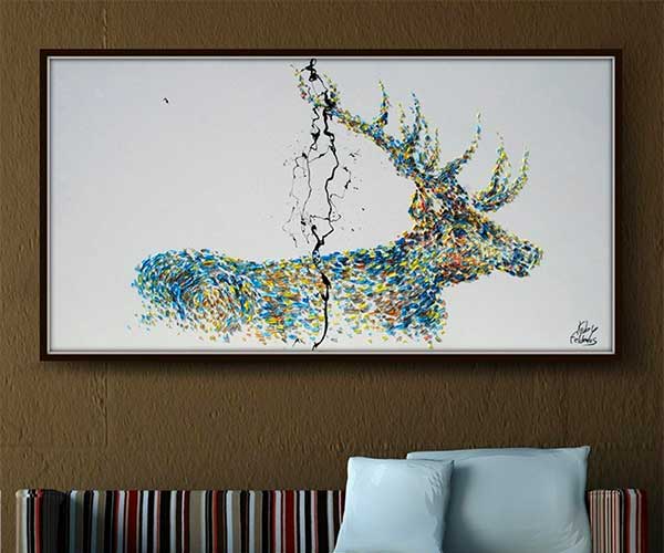 Abstract Stag Painting