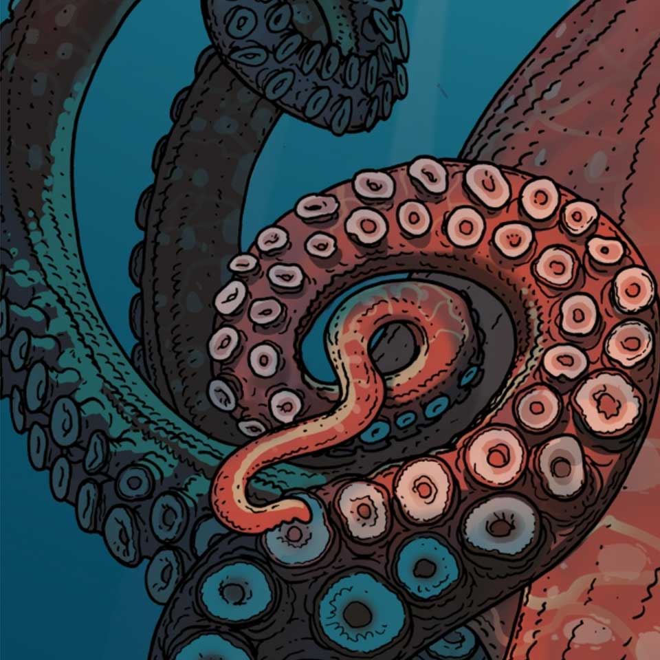 NYT Reef Octopus Print