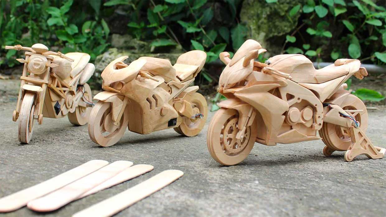 Popsicle Stick Motorcycles