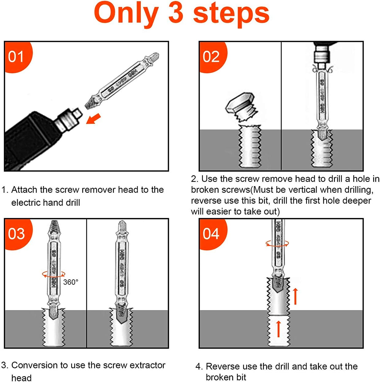 Damaged Screw Extraction Kit