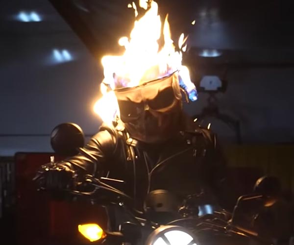Flaming Ghost Rider Helmet