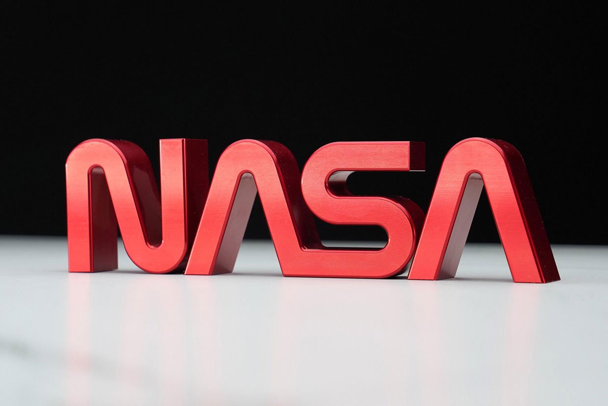 Machined NASA Worm Logo