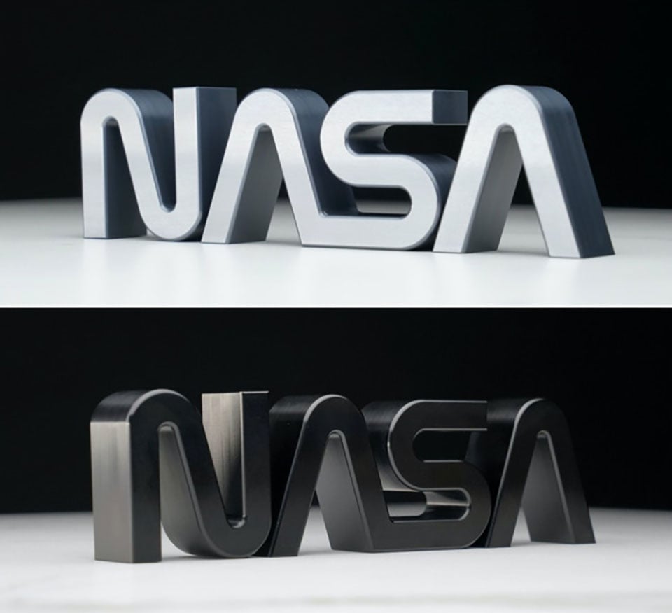 Machined NASA Worm Logo