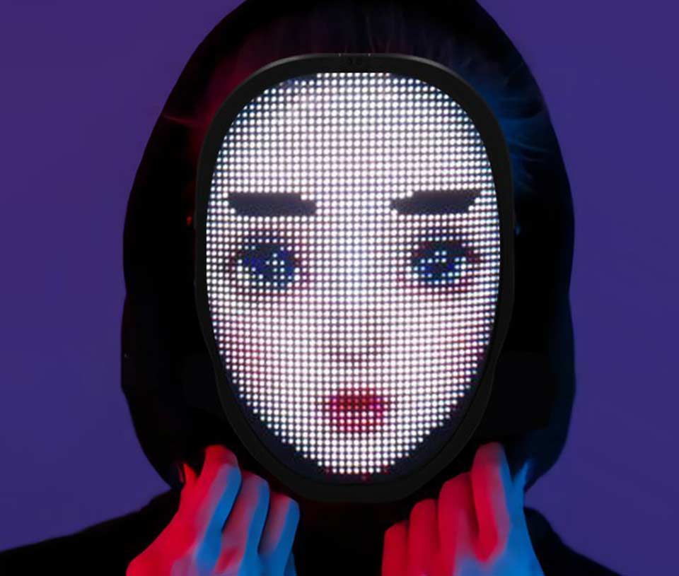 This Creepy LED Face Mask Lets You Your Face Digitally