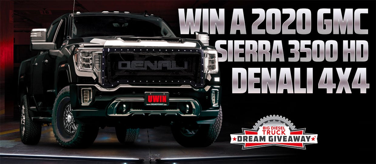 Win a 2020 GMC Sierra 3500 HD Denali Pickup Truck