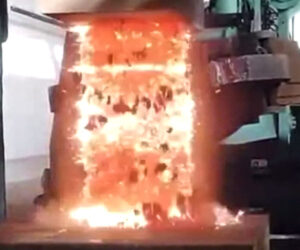 Hydraulic Press vs. Hot Steel