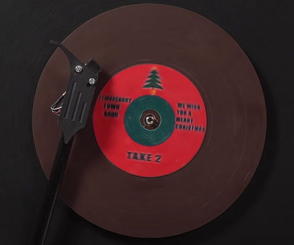 Playing a Chocolate Record