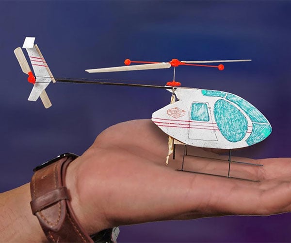DIY Rubber Band Helicopter