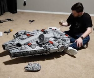 Giant LEGO Millennium Falcon