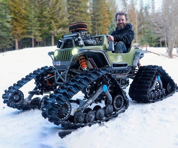 Power Wheels Jeep Gets Snow Tracks