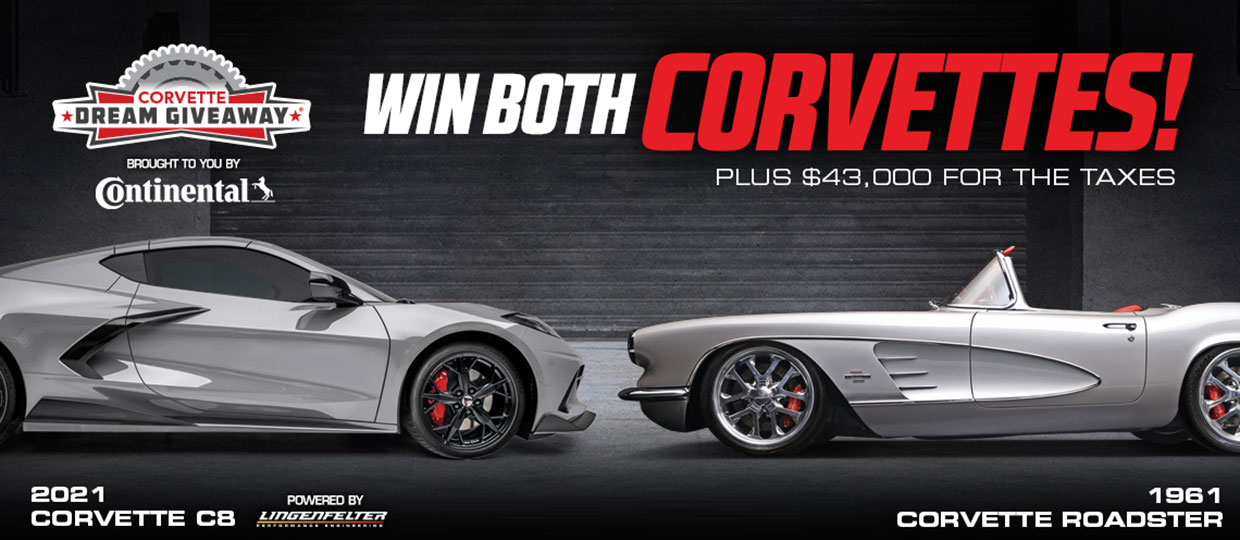 Win a 2021 Chevy Corvette C8 + 1961 Corvette Roadster