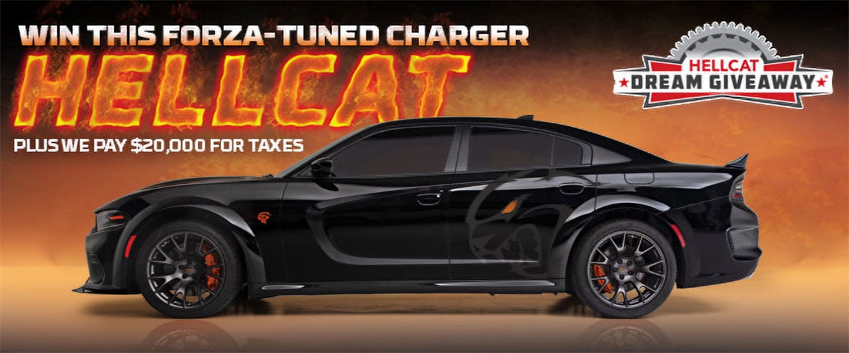 Win a 1000HP Dodge Charger SRT Hellcat Widebody