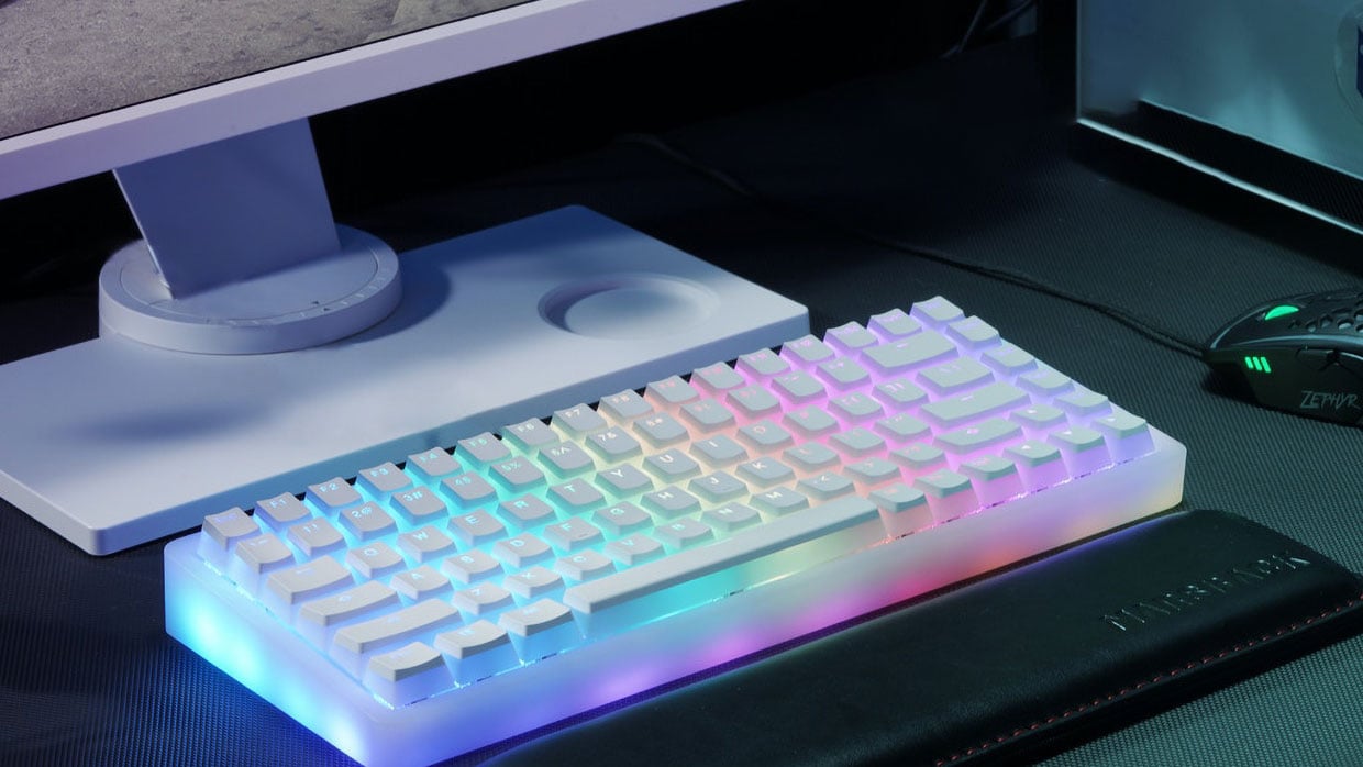 Marsback RGB 75% Keyboard Has a Sweet Translucent Case