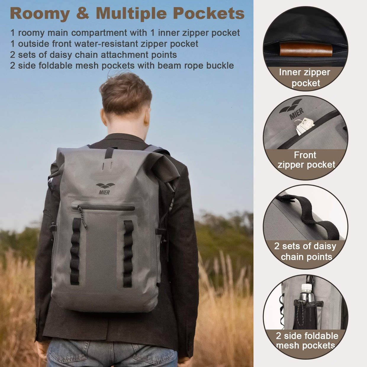 MIER Waterproof Backpack Sack