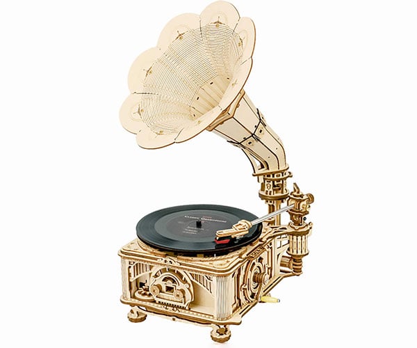 ROKR Wooden Gramophone Kit