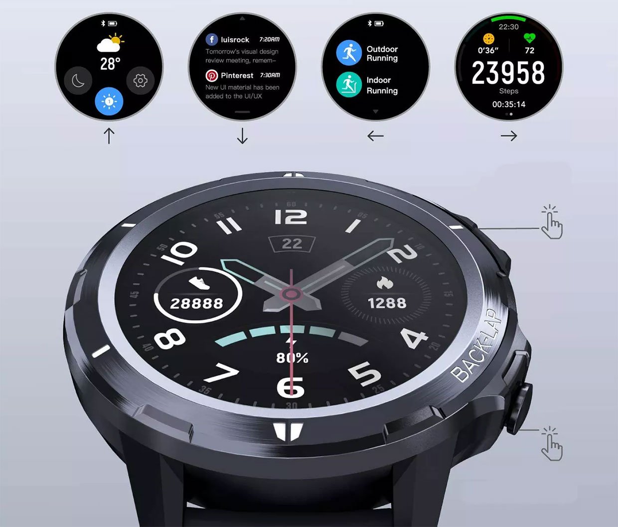Letscom Fitness Tracker Smartwatch