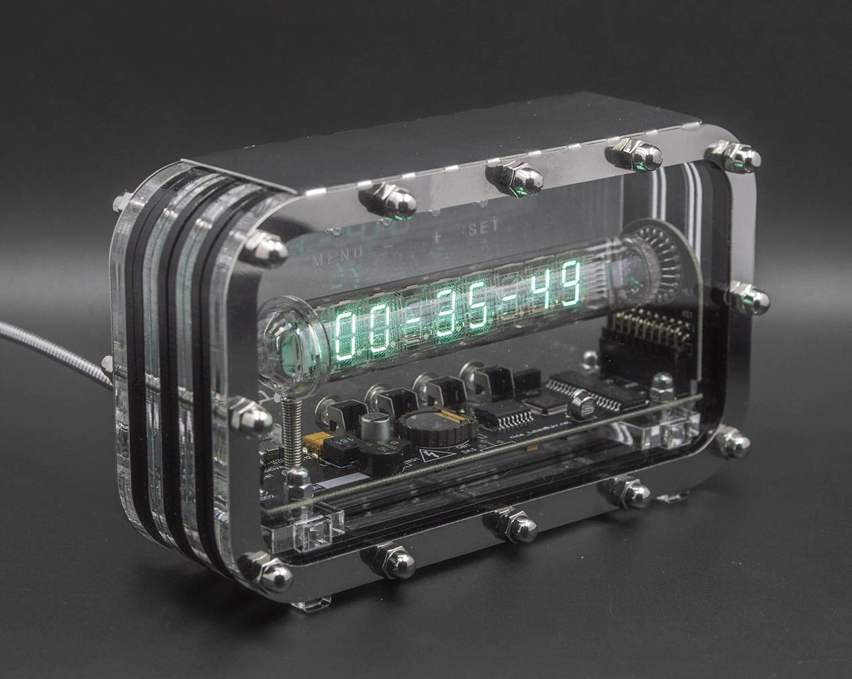 Transparent VFD Tube Clock