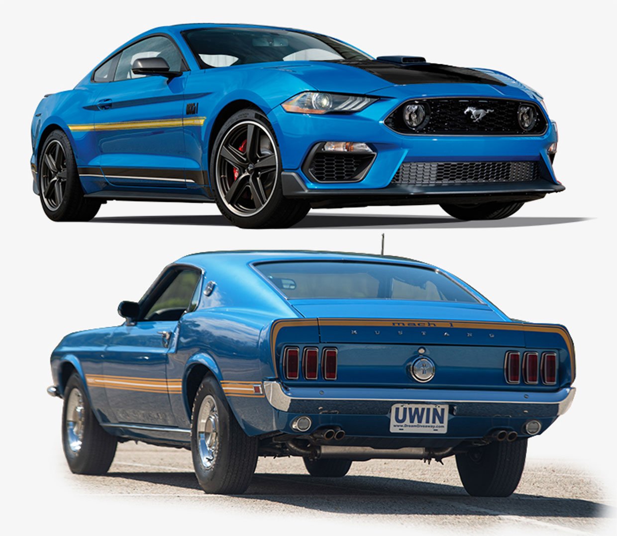 Win a 2021 Ford Mustang Mach 1 Plus a 1969 Mustang Mach 1