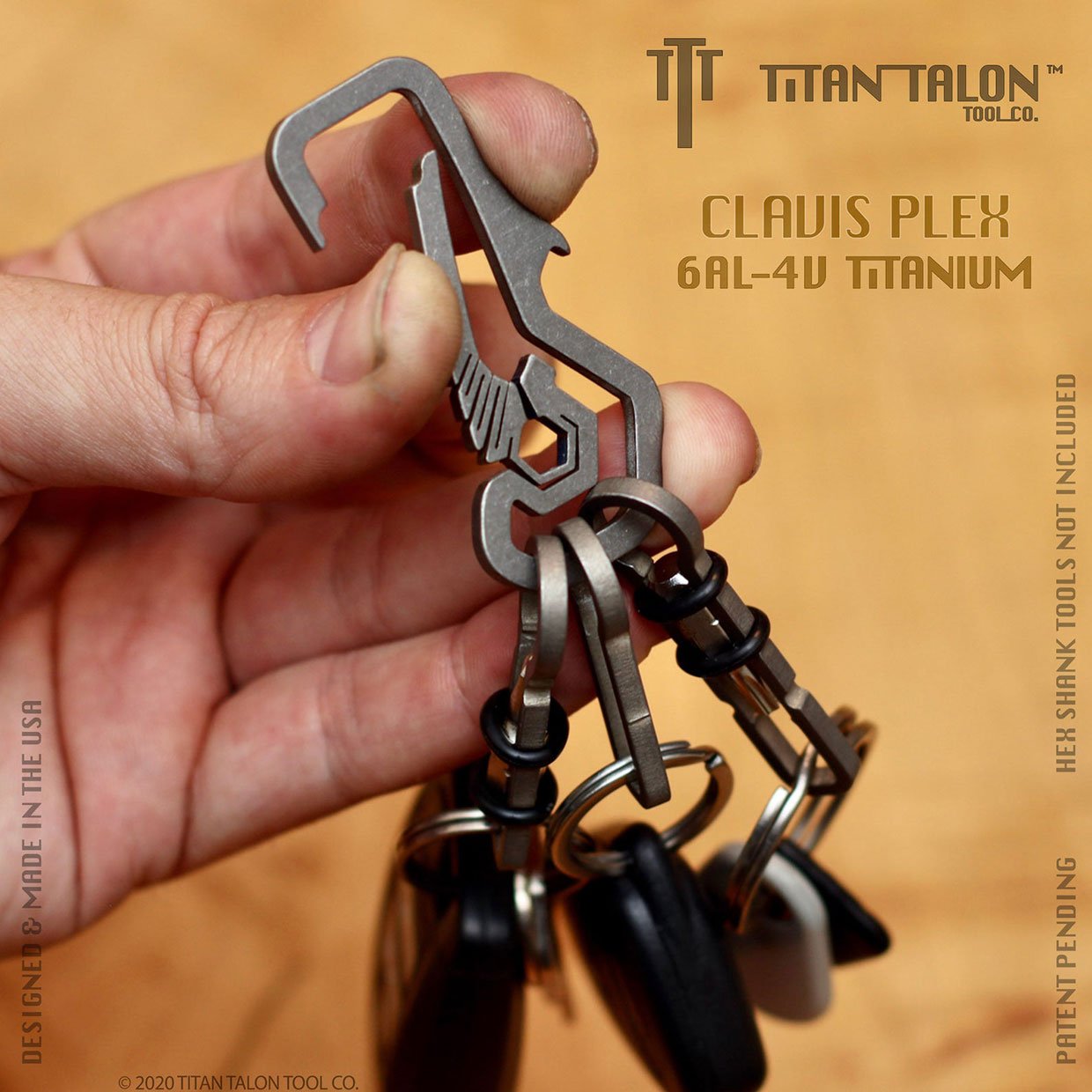 Clavis Plex Titanium Key Clip