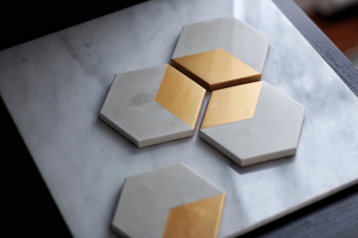 Concrete Hexagonal Coasters