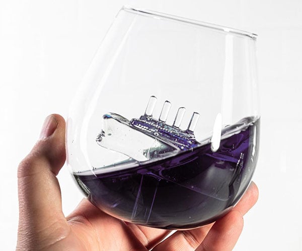 Sinking Ship Drinking Glass
