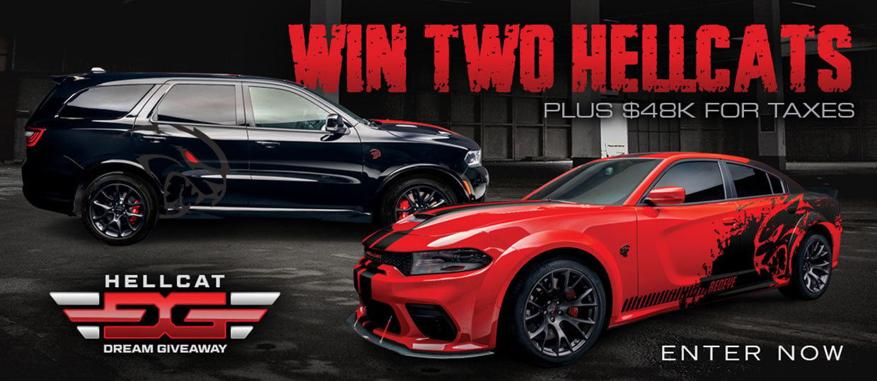 Win a Dodge Charger Hellcat + Durango Hellcat