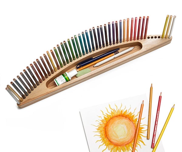 Curved Colored Pencil Organizer