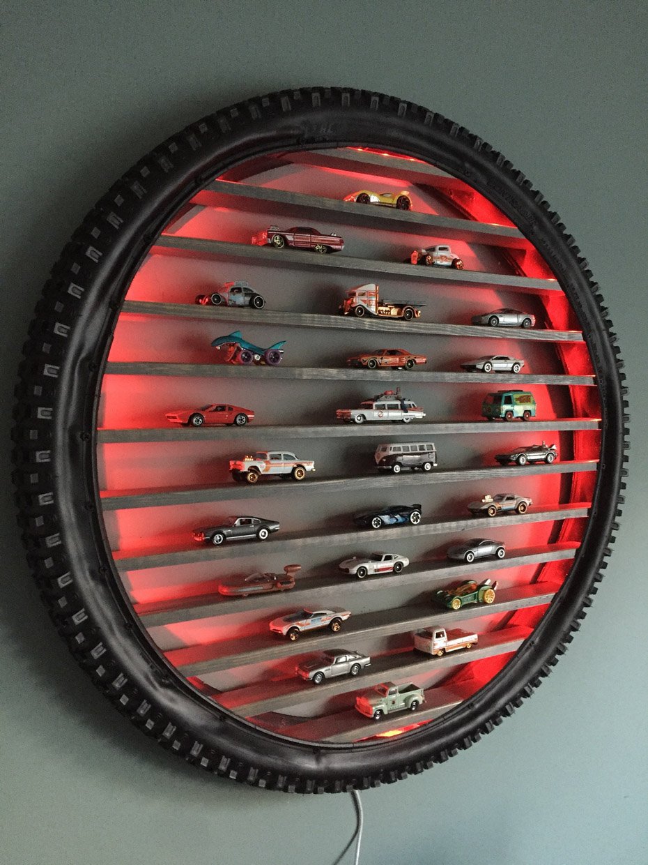 Display Your Hot Wheels and Matchbox Cars Inside a Tire