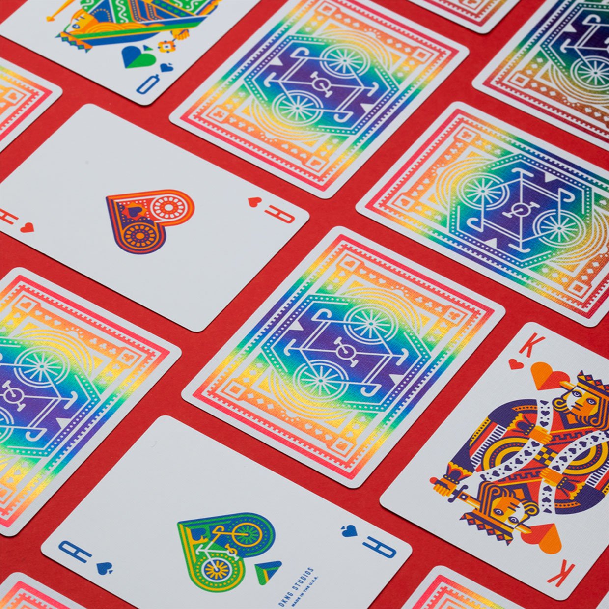 DKNG Rainbow Wheels Playing Cards