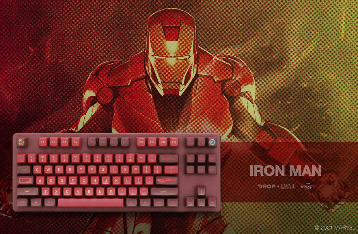 Drop + Marvel Iron Man Keycaps
