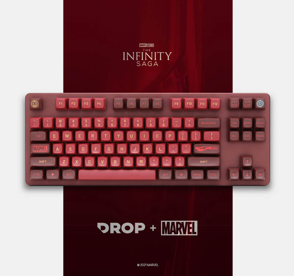 Drop + Marvel Iron Man Keycaps