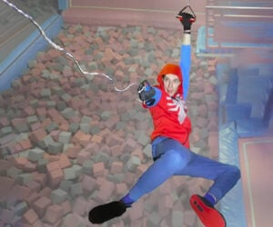 Swinging from Spider-Man Web-Shooters