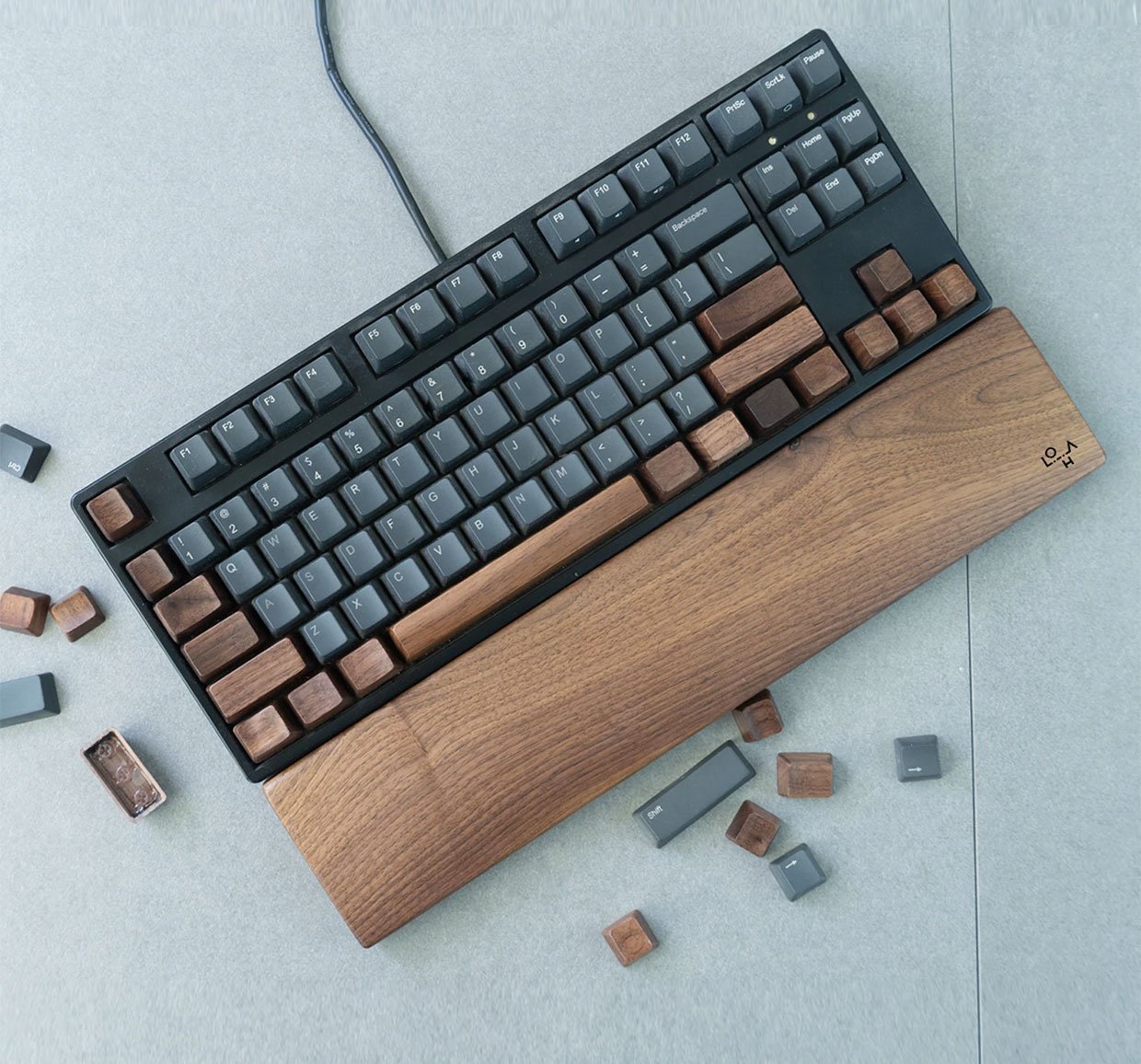 Walnut Wood Keycaps