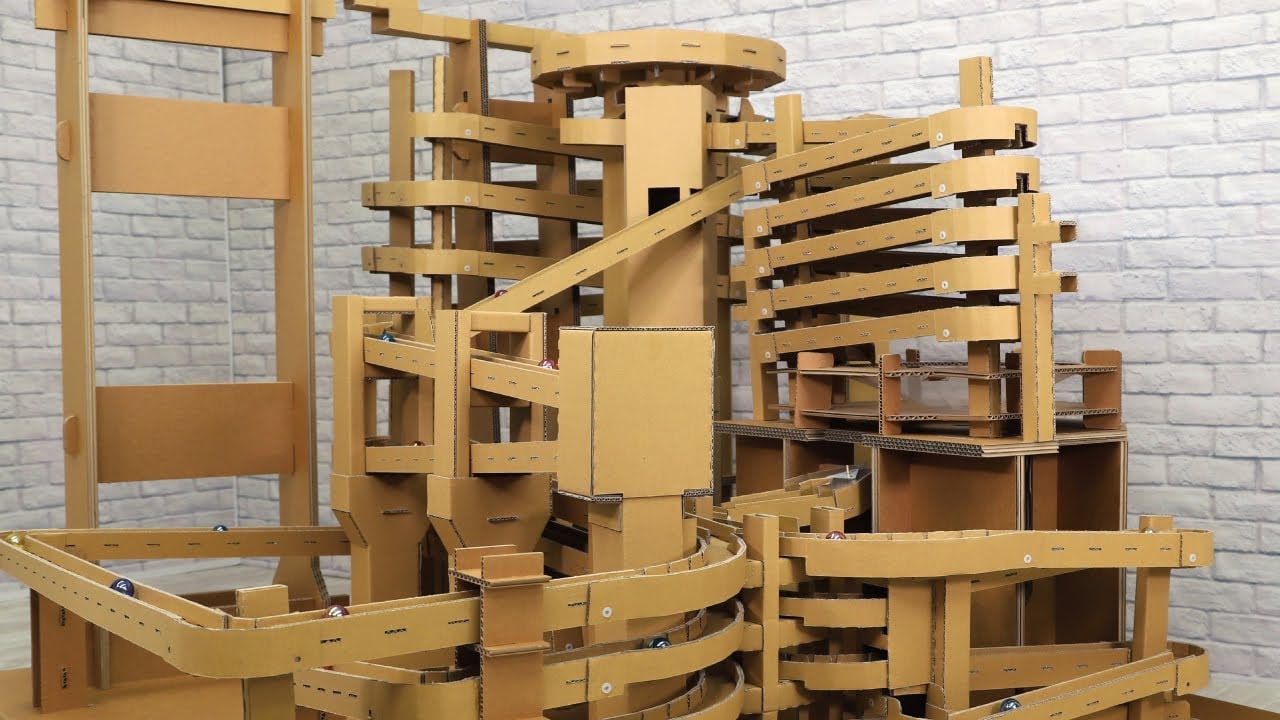 This Epic Marble Run Was Made from Cardboard