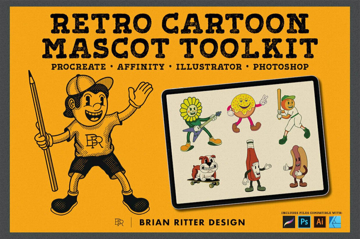 Retro Cartoon Mascot Toolkit