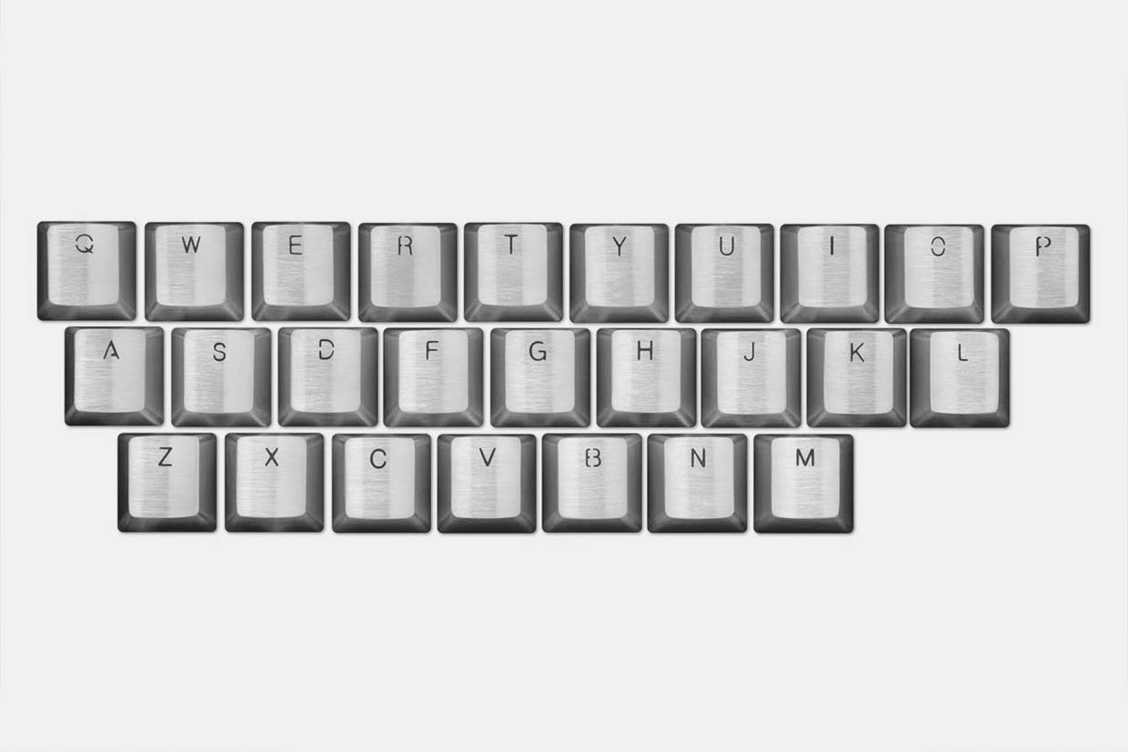 Stainless Steel Alpha Keycaps