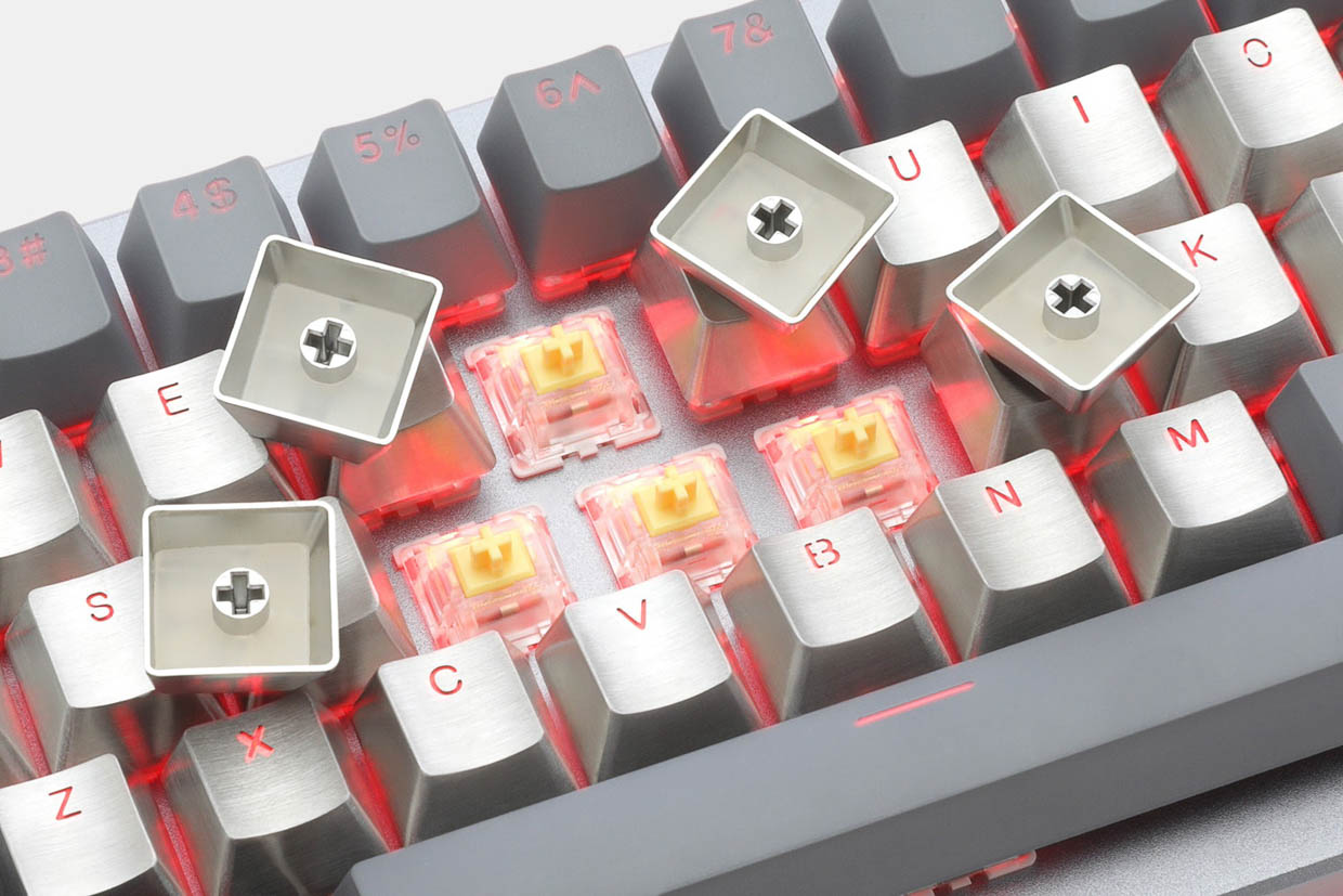 Stainless Steel Alpha Keycaps