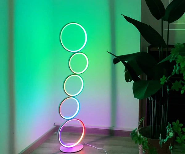 Stacked Rings RGB LED Floor Lamp