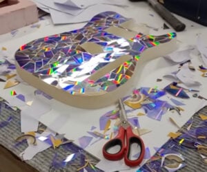 Making a Rainbow Guitar from CDs and DVDs