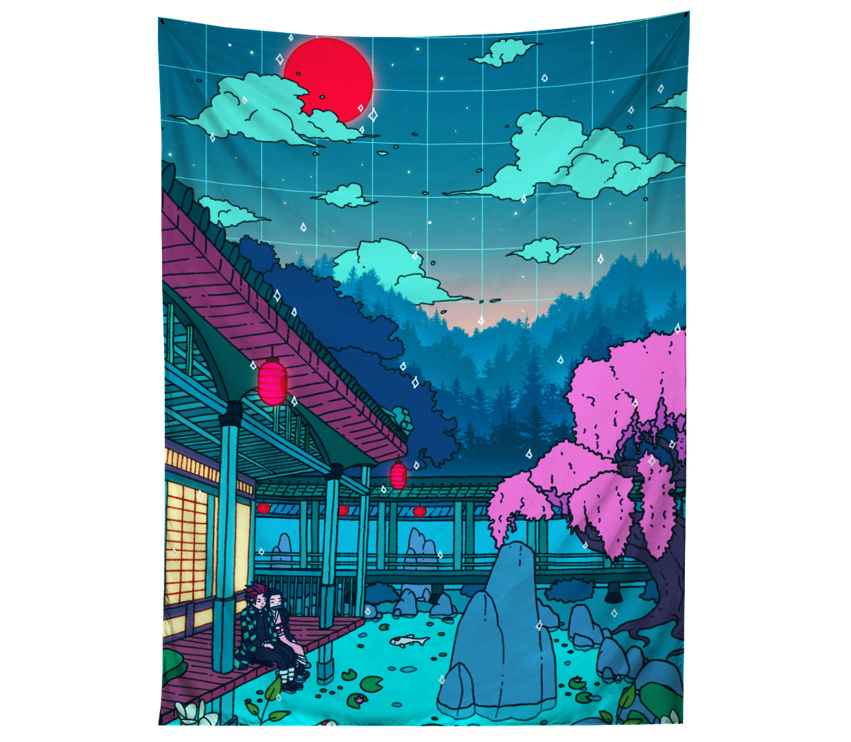 Neon Japan Tapestries
