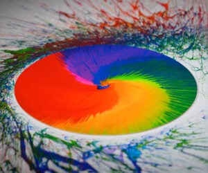 Spin Art in Slow-Motion