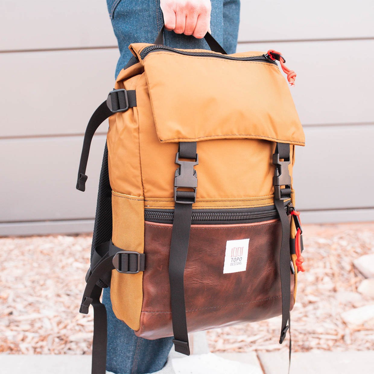 Topo Designs Rover Leather Backpack