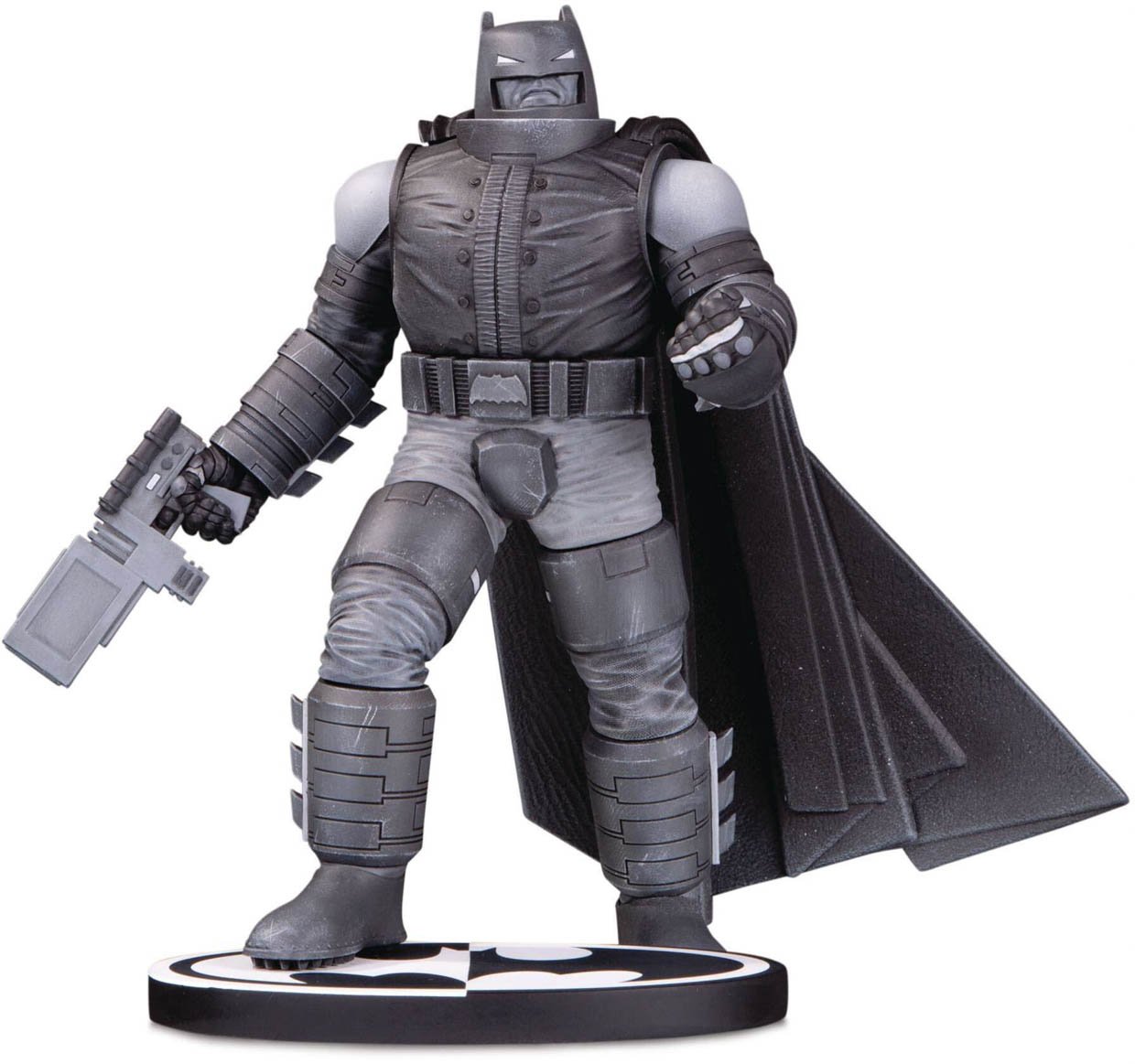 Armored Black and White Batman Statue