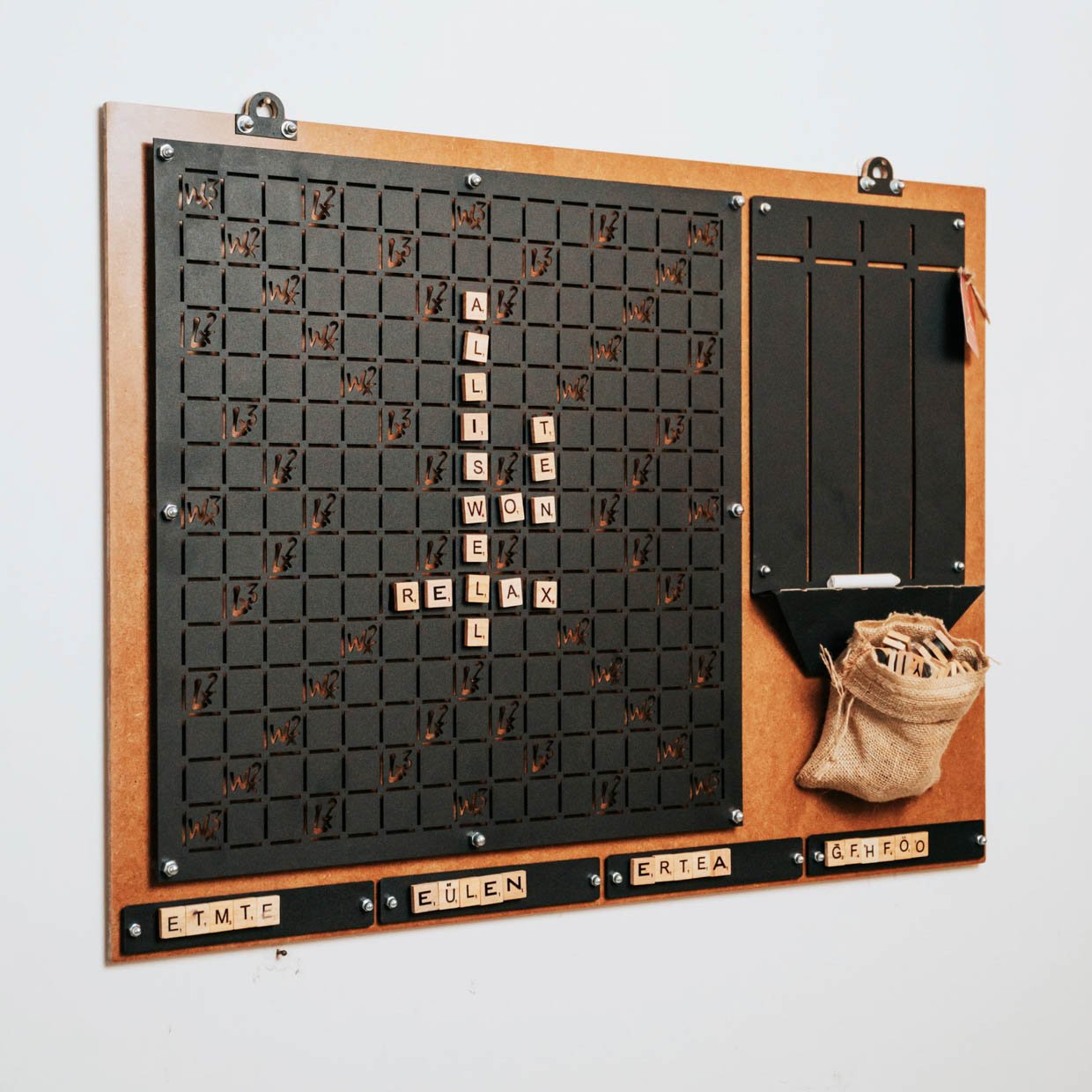 Metal Wall Scrabble Board