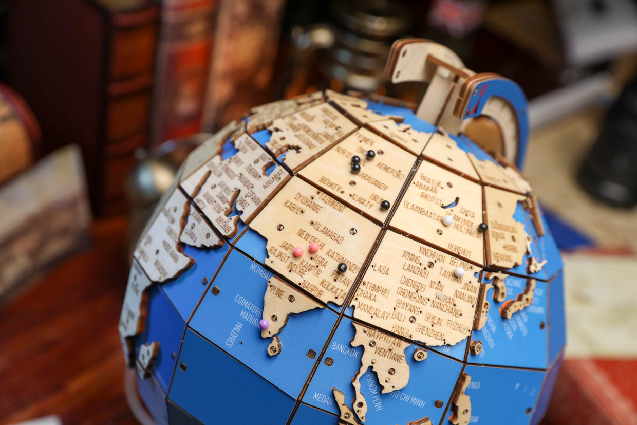 Wooblock Wooden Globe Model